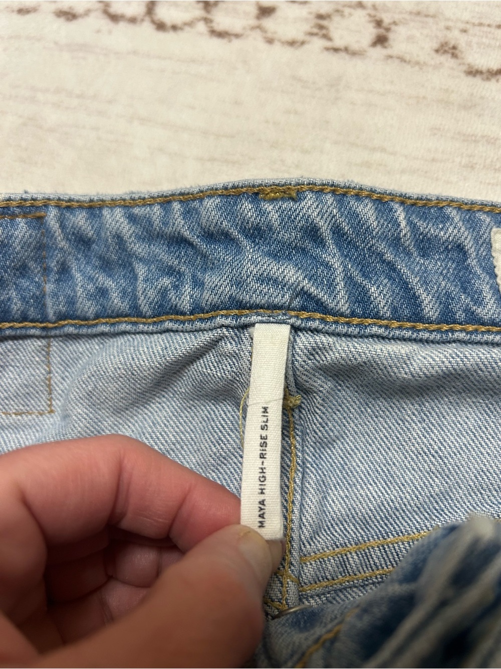 rag & bone Maya High Rise Slim Jeans 26 Light Wash Distressed Straight - Picture 6 of 12